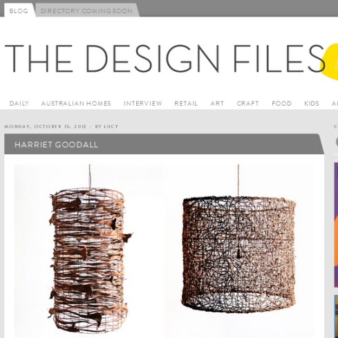 2012 October - The Design Files. Click here for the full article: http://thedesignfiles.net/2012/10/harriet-goodall/